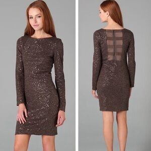 Sequin Alice + Olivia Nala Long Sleeve Dress Size M